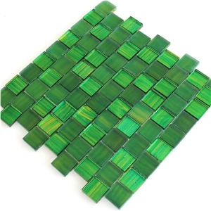 Glass Mosaic Tiles Green 22.9
