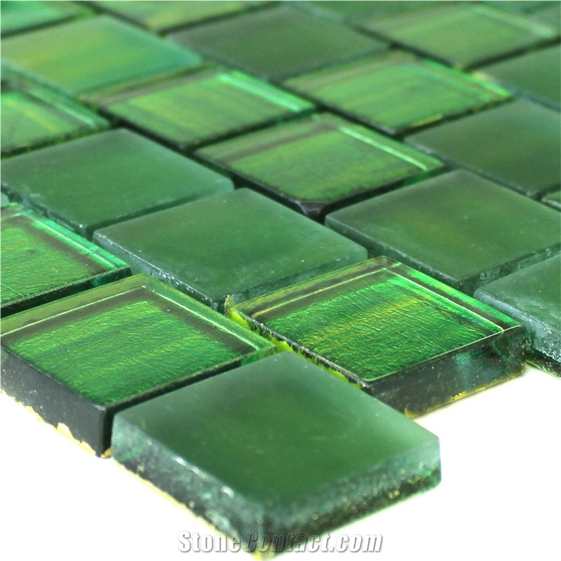 Glass Mosaic Tiles Green 22.9