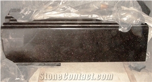 Black Galaxy Granite Steps&Stairs,Indian Black Granite Stair Risers&Treads