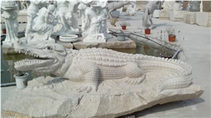 China Grey Granite Animal Sculptures