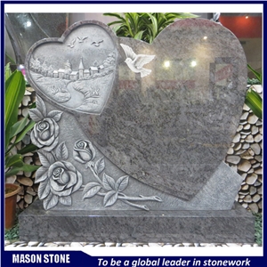 Western Style Monument, Bahama Blue France Style Headstone