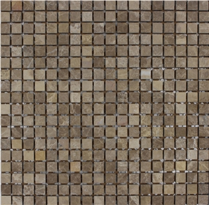China Light Emperador Manufacture Dark Emperador/Light Emperador Brown Stone Mosaics Square Nvsb1002