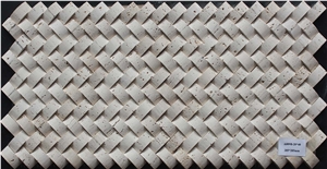 China Travertine Mosaic Manufacture A009b-20-40, White Travertine Mosaic