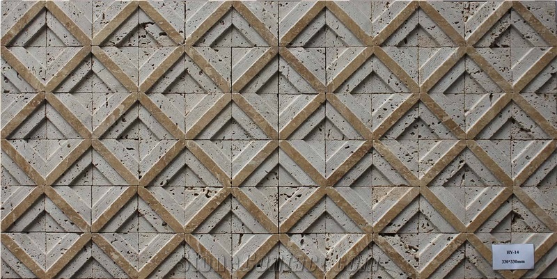 China Travertine Mosaic Manufacture Hy-14