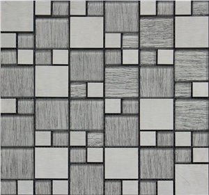 Glass Mixed Metal Mosaic Manufacture China H5336 Silk Road Metal