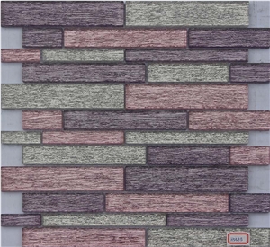 Glass Mixed Mosaic Manufacture China H5595 15x48/15x98/15x148/23x48/23x98/23x148/30x148x8mm Silk Road Metal