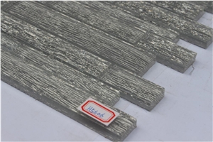 Glass Mixed Mosaic Manufacture China H5606 15x48/15x98/15x148/23x48/23x98/23x148/30x148x8mm Silk Road Metal
