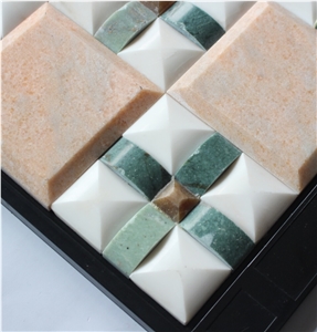 Honey Onyx Mosaic Manufacture China Hn-07, Green Onyx Mosaic