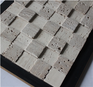 Travertine Mosaic Manufacture China A009dc-50, Grey Travertine Mosaic
