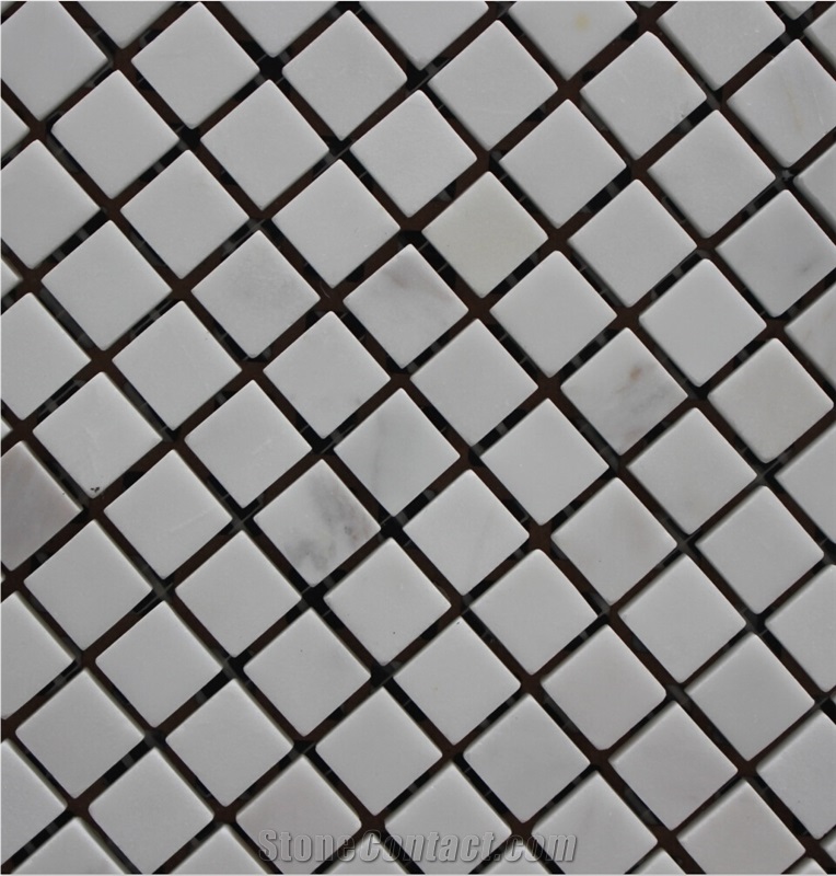 Volakas Marble Mosaic,White Marble Mosaic China Manufacture A048s-15