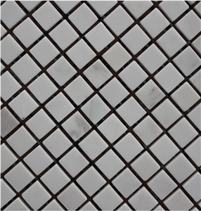 Volakas Marble Mosaic,White Marble Mosaic China Manufacture A048s-15