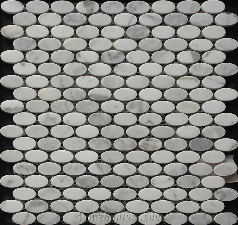 Volakas Marble Mosaic,White Marble Mosaic China Manufacture A064s