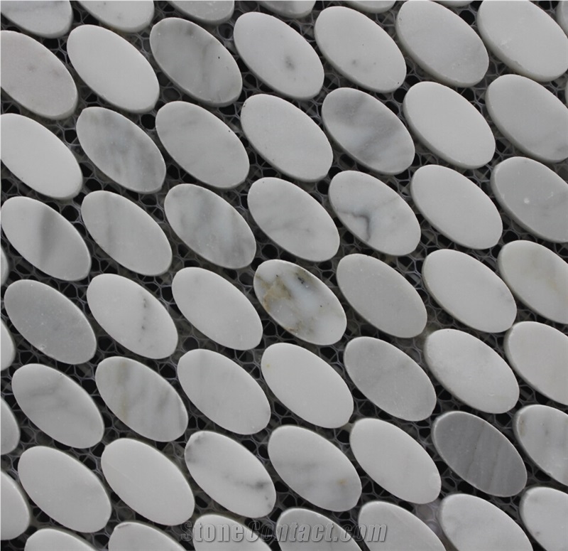 Volakas Marble Mosaic,White Marble Mosaic China Manufacture A064s