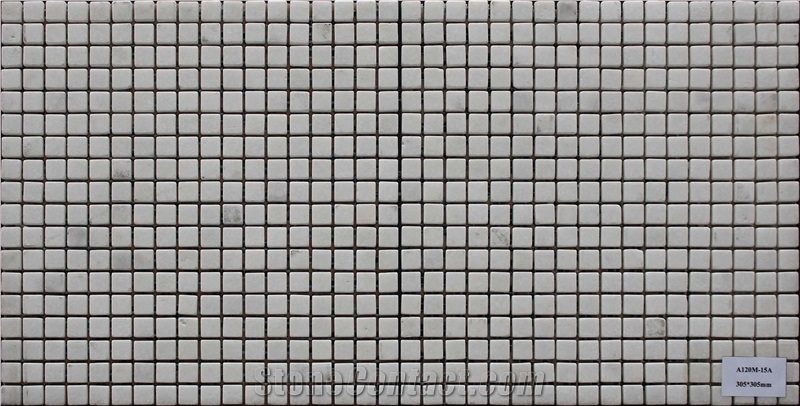 Volakas Marble Mosaic,White Marble Mosaic China Manufacture A120m-15a