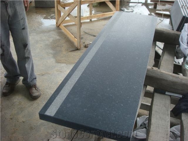 G684 Black Basalt Step,Raven Black Step/Black Pearl,Fuding Black Basalt Stairs
