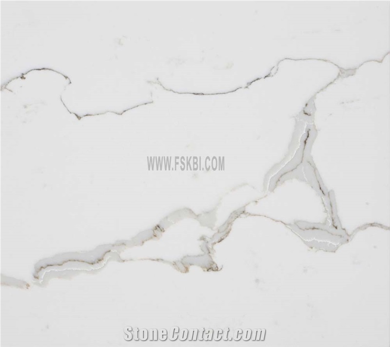 Ceasarstone Quality Clacatta Veined Quartz Stone Tiles & Slabs for Commerical Projects