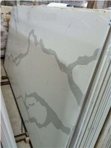 Ceasarstone Quality Clacatta Veined Quartz Stone Tiles & Slabs for Commerical Projects