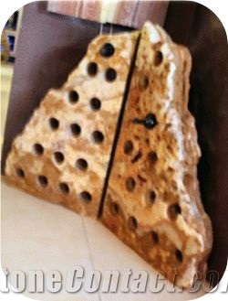 Onyx Rustic Wine Holder, Beige Onyx Furniture