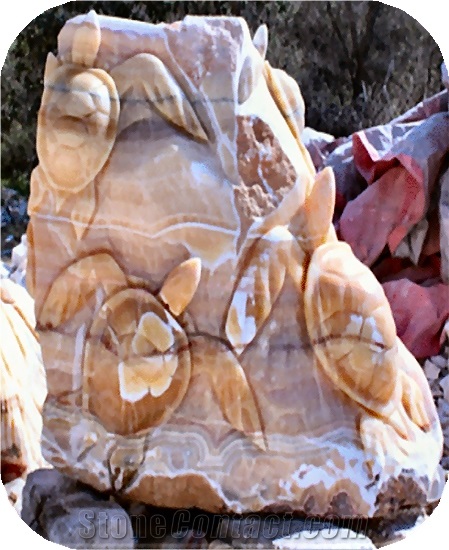 Onyx Sculpture and Fountain, Beige Onyx Sculpture & Statue