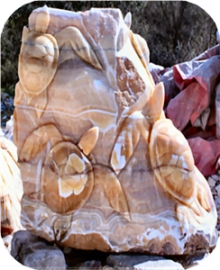 Onyx Sculpture and Fountain, Beige Onyx Sculpture & Statue