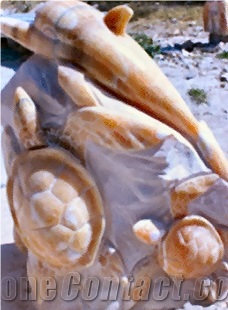 Onyx Sculpture and Fountain, Beige Onyx Sculpture & Statue