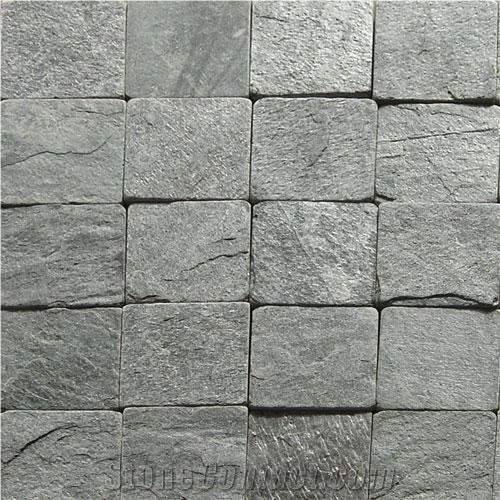 Silver Grey Slate Slabs & Tiles, India Grey Slate