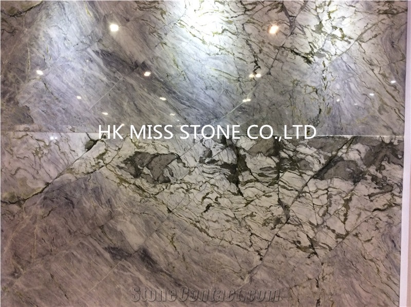 Clivia White Marble with Green Veins, Polished White Marble Tiles & Slabs, China White Marble for Interior & Exterior Decoration,Good Design Steps & Staircase,Bush Lily
