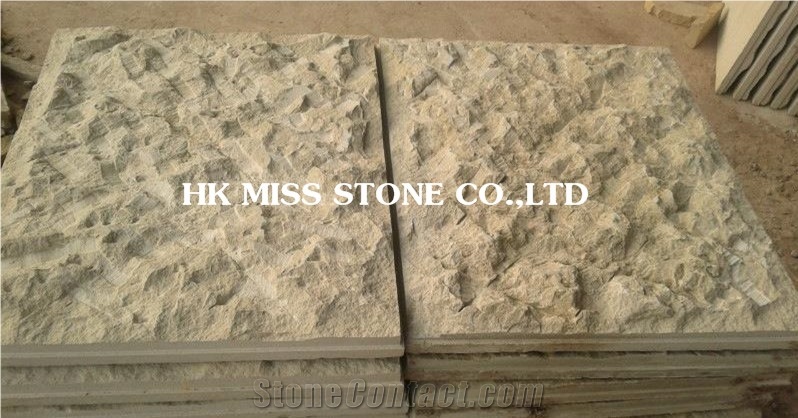 Natural China Light Yellow Mushroom Stone