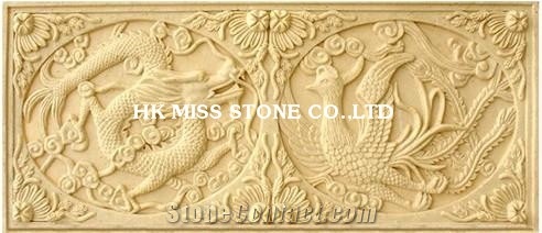 Sandstone Hand Carving Wall Reliefs