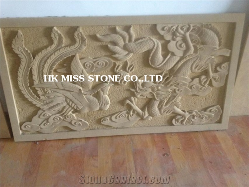 Sandstone Hand Carving Wall Reliefs
