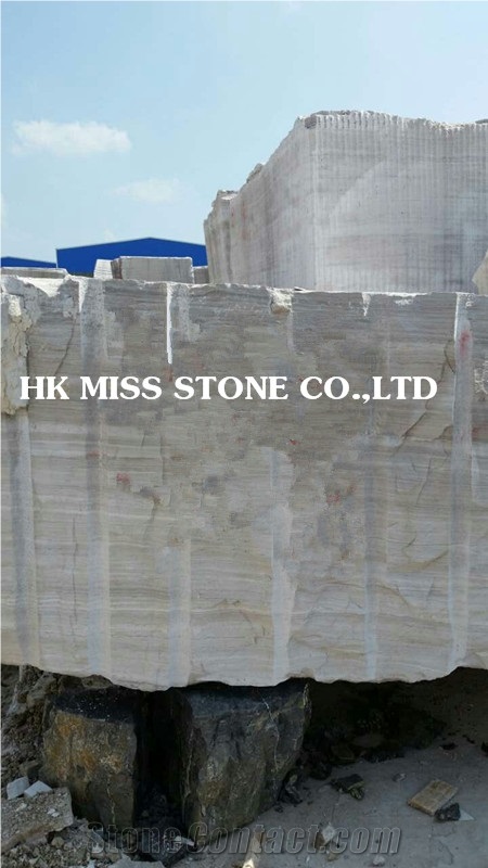 White Wooden Marble Block, China White Marble,Interior Decoration Material,Quarry Owner