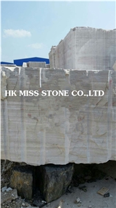 White Wooden Marble Block, China White Marble,Interior Decoration Material,Quarry Owner