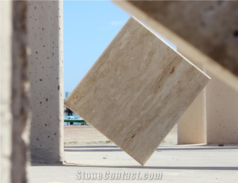 Bianco Travertine Tiles & Slabs, Beige Travertine Tiles & Slabs Spain