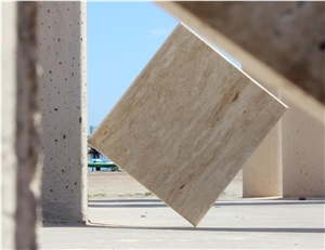 Bianco Travertine Tiles & Slabs, Beige Travertine Tiles & Slabs Spain