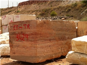 Travertino Rojo Blocks, Red Travertine Blocks Spain