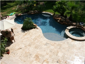Nova Cream Limestone Swimming Pool Pavers, Pool Coping