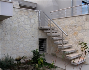 Irregular Afitos Stones Of Different Size And Shape Used For Wall Cladding