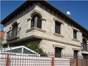 Crema Sanza Sandstone Building Facade, Walling