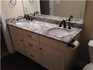 Alaska White Granite Eased & Polished Edge Vanity