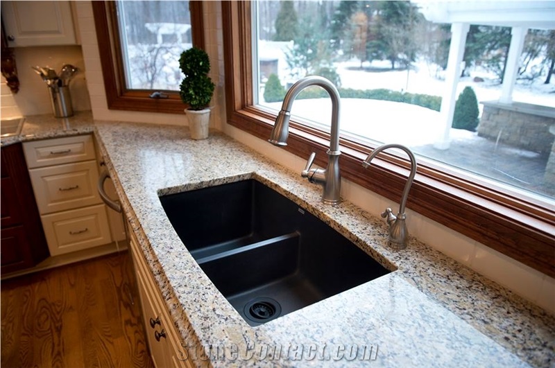 Santa Cecilia Granite with Ogee Edge Profile Kitchen Top