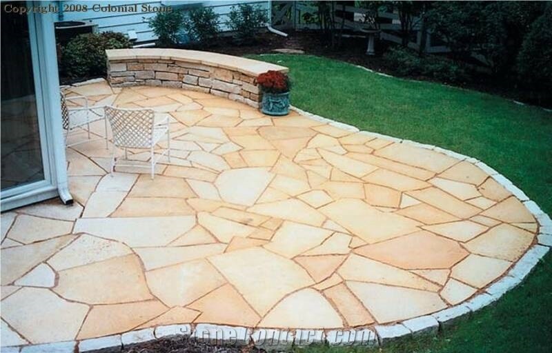 Sawn Surface Limestone Flagstone Patio