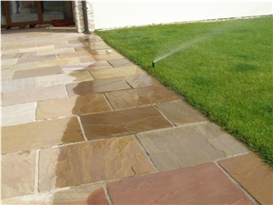 Golden Sandstone Sawn Cut Paving Tiles