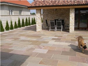Golden Sandstone Sawn Cut Paving Tiles