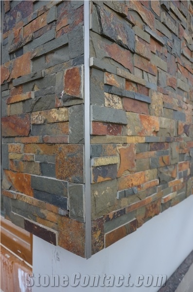 Multicolor Slate Wall Cladding Panels