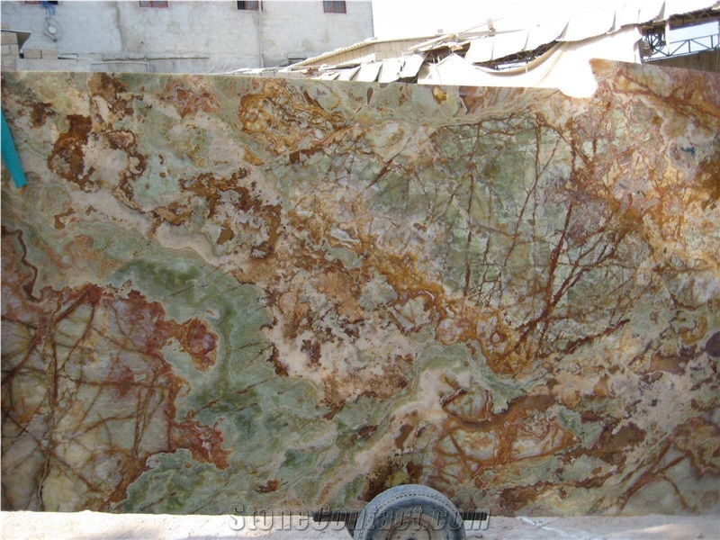 Dark, Light & Multi Green Onyx Slabs & Tiles, Pakistan Green Onyx