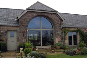 Cove Red Sandstone Masonry, Door Arch