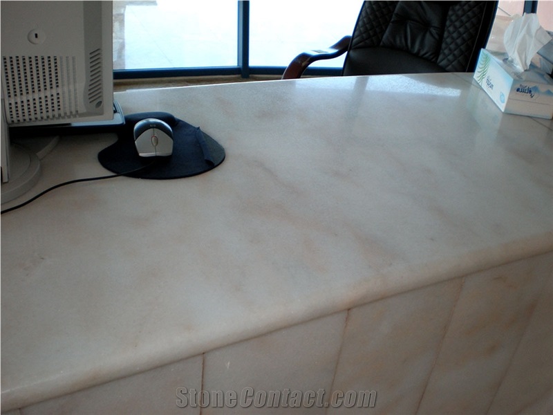 Bianco Rosa Marble Desk Top