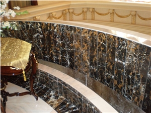 Black N Gold Marble, Michaelangelo Marble Custom Vanity Top