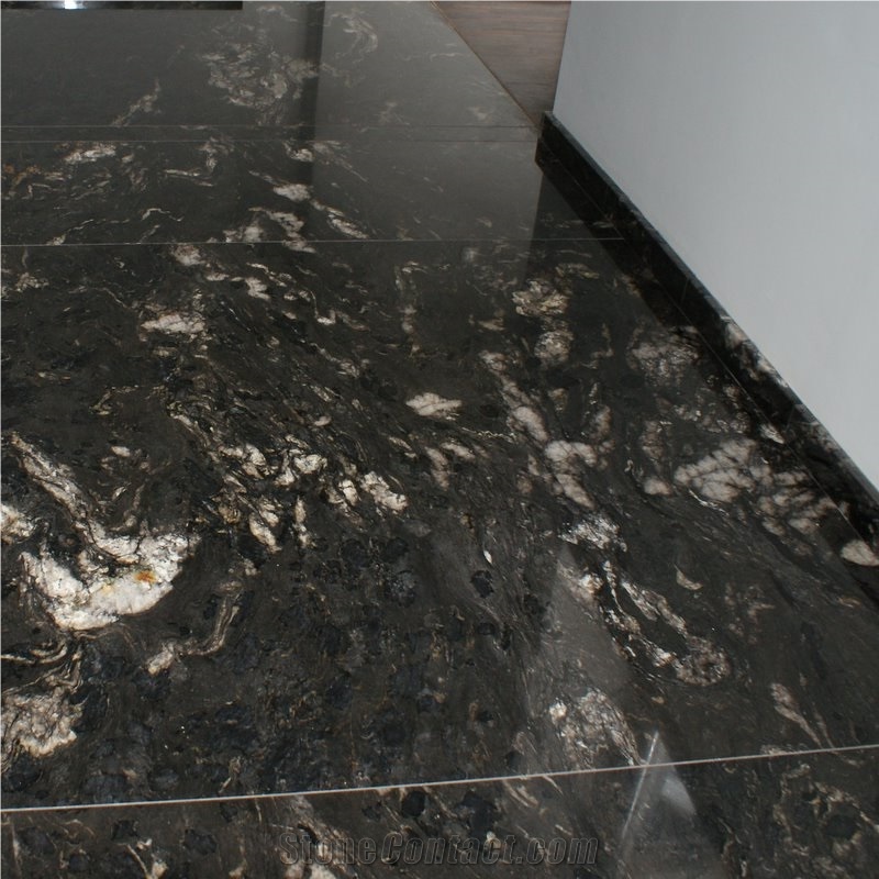 Black Cosmic Granite Stairs and Floors