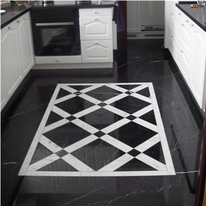Black Marble Nero Maraquina and Bianco Carrara White Marble Pattern Slabs & Tiles, Nero Marquina Black Marble Tiles Black Marble Nero Maraquina and Bianco Carrara White Marble Pattern Slabs & Tiles, Nero Marquina Black Marble Tiles